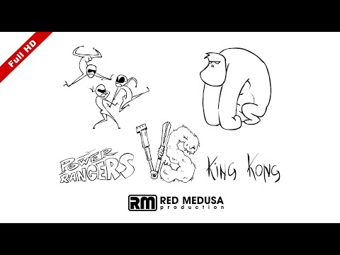 Animated Versus - Power Rangers VS King Kong FullHD