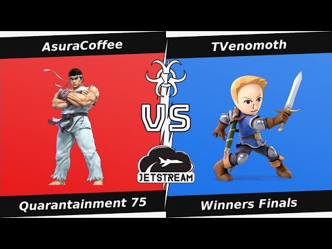 Quarantainment 75 Winners Finals - AsuraCoffee (Ryu) Vs TVenomoth (Mii SwordFighter) - SSBU