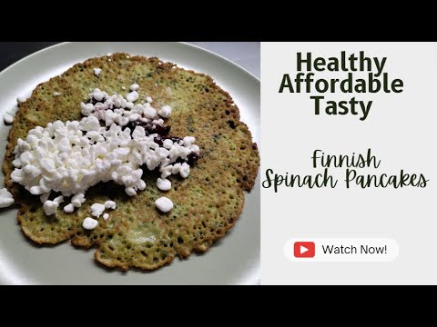 Finnish Spinach Pancakes - Pinaattiletut