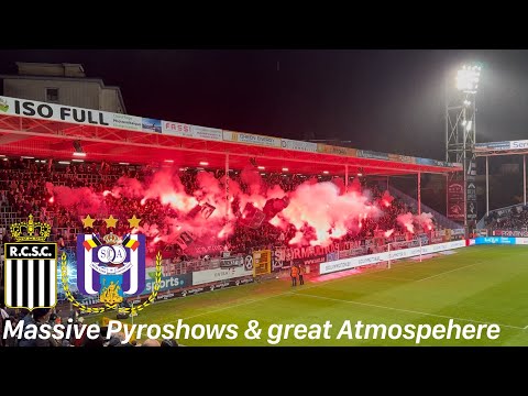 Sporting Charleroi - RSC Anderlecht | massive Pyroshows, huge Choreo & big Win for Charleroi 