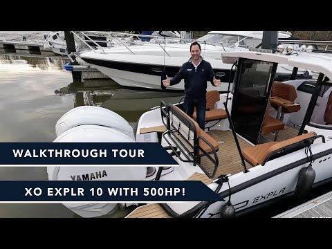 Walkthrough Boat Tour of this XO EXPLR 10 with Yamahe Outboard 500HP Engines - Custom Ribeye build