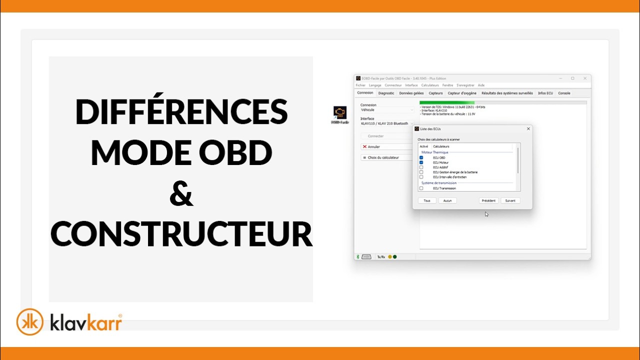 [TUTO] Différences entre mode OBD et mode Constructeur - EOBD Facile