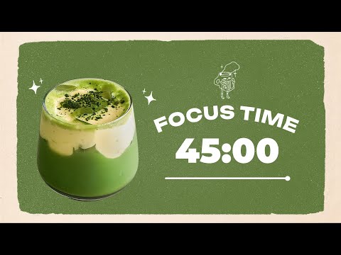 🍵 Study with Me | Matcha Latte with Cream | 45/10 Pomodoro | Chill Beats Lofi | 4 Hour Focus Session