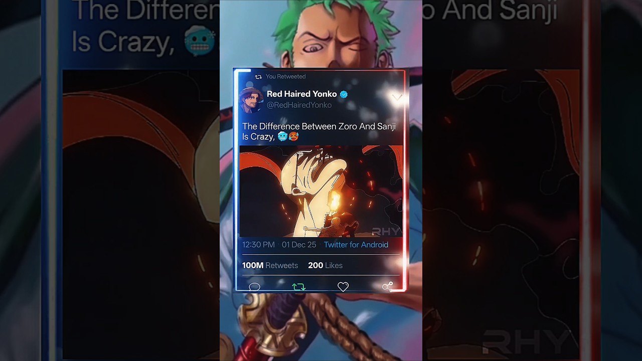 The Difference Between Zoro And Sanji Is Crazy, 🥶🥵 #onepiece