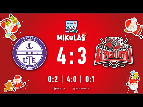Gólösszefoglaló EL 100 - UTE - Gyergyói Hoki Klub 4-3 20221204