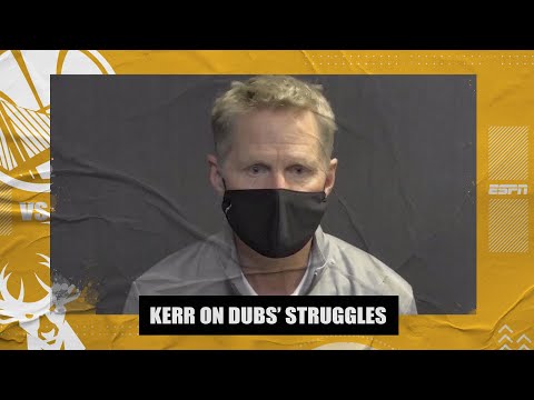 史蒂夫-科爾迴應39分聖誕失利，談詹姆斯-威斯曼令人印象深刻的開局｜NBA on ESPN (Steve Kerr reacts to 39-point Christmas loss, talks James Wiseman's impressive start | NBA on ESPN)