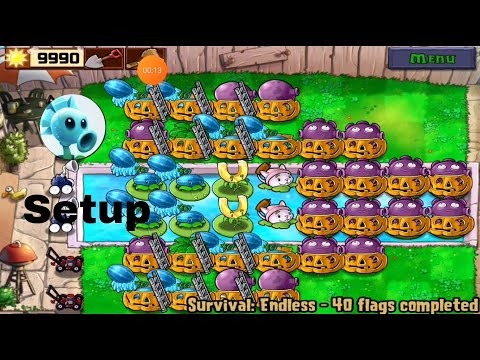 PVZ Samen's Last Stand Endless Setup in Survival Endless