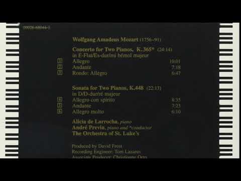Mozart Concerto and Sonata for Two Pianos, Alicia de Larrocha and André Previn