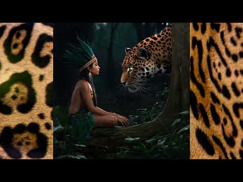 Cabocla Jurema e a Onça, simbiose espiritual! 🏹🪶✨🐆🌿🌳🌚