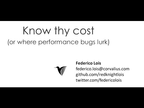Know thy cost (or where performance problems lurk)