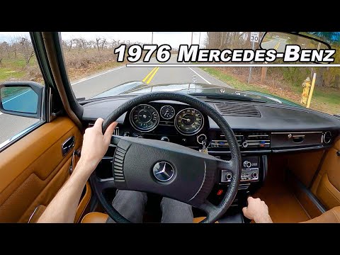 Driving the 1976 Mercedes-Benz 240D Manual 4 Speed - Quirky Diesel Luxury (POV Binaural Audio)