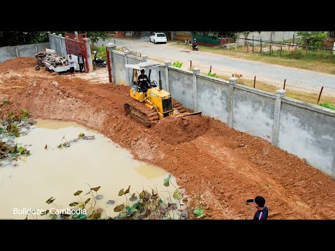 New Project Mini Dozer Kumat’su Work Fast Pushing Clearing The Soil And Dump Truck 5 Ton Unloading