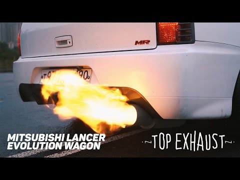 Mitsubishi Lancer Evolution WAGON - Top Exhaust - Apexi N1 Sound.