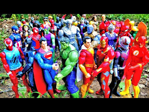 DC vs Marvel Epic Battle - Superman, Hulk, Batman, Spiderman, Shazam, Thanos, Thor, Flash, Iron Man!