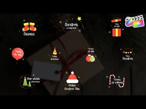 Apple Motion Template | Christmas Cartoon Titles | FCPX