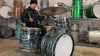 Video thumbnail for 1970s Ludwig Standard “S-320” Blue Strata Drum Kit by Hawthorne Drum Shop