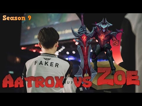 Faker - Aatrox vs Zoe Mid - LoL Season 9 KR Ranked | League of Legends Replays