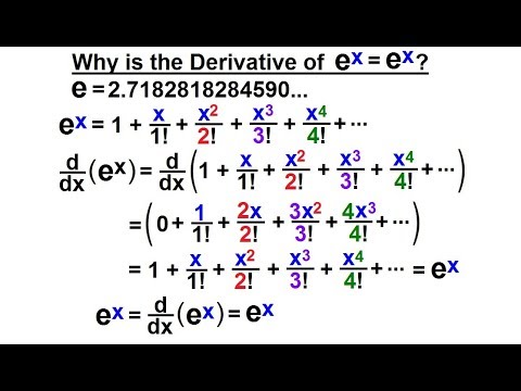Calculus 1 Ch 5 1 Derivative of e x and lnx 1 of 24 Rules of Logarithms and Exponents