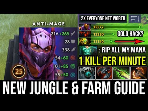OMG Farming Guide 2x Everyone Net Worth + 1Kill Per Min & 1100 XPM | Best Anti Mage Spammer DotA 2