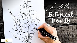 Draw Gladiolus Like a Pro! STUNNING Gladiolus Flower Step-by-Step Drawing Techniques!