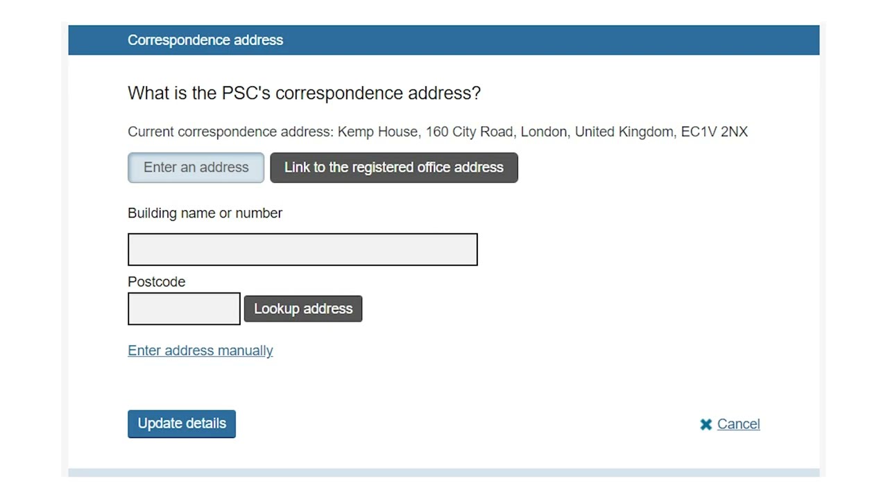 A video guide to show how to change the address of a company or officer at Companies House