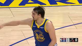 Dario Saric makes Warriors bench dancing with a behind the back pass to Klay Thompson 3