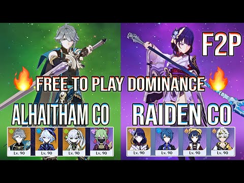 ⚡ БЕЗУМНЫЕ КОМАНДЫ F2P! Alhaitham Hyperbloom и Raiden National УНИЧТОЖАЮТ Spiral Abyss 12 Genshin...