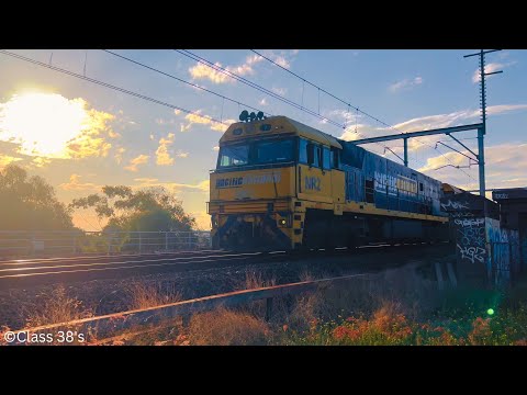Pacific National NR Locomotives 2,84 & 4 Passes Trough Meadowbank Bridge