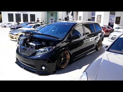 Custom Black Toyota Sienna Minivan - 2019 HIN LA - Hot Import Nights, Los Angeles, CA