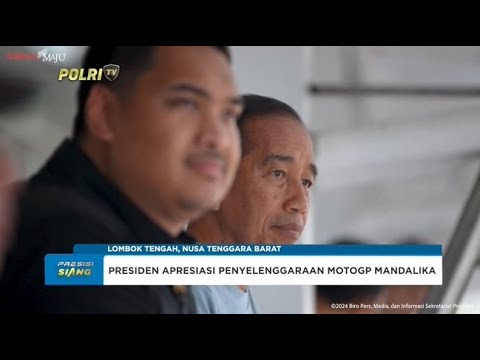 PRESIDEN JOKOWI SAKSIKAN DAN SERAHKAN TROFI JUARA MOTOGP MANDALIKA