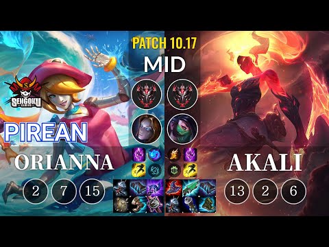 SG Pirean Orianna vs Akali Mid - KR Patch 10.17