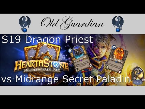 Hearthstone S19 Dragon Priest vs Midrange Secret Paladin