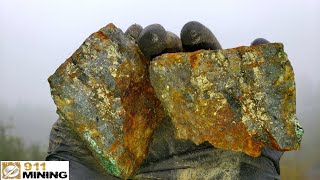 Gold, Silver, Copper, Zinc Mineral Veins Filling Fractures In Rock!