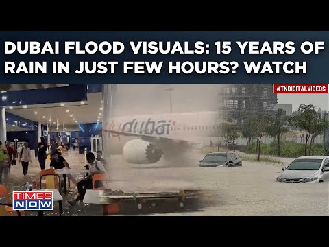 Dubai Flood Visuals: Red Alert| Airport Chaos, Planes Swim| Highways Shut| Heaviest Rain Since 1999?