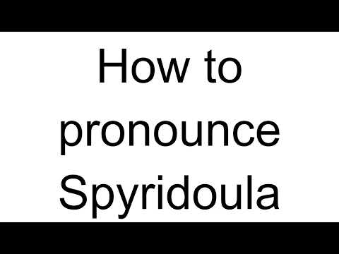 How to Pronounce Spyridoula (Greek)