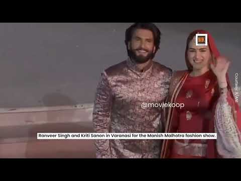 Watch: Ranveer Singh and Kriti Sanon grace the ramp in Varanasi for Manish Malhotra show