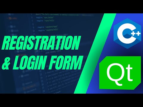 Project Qt | Login and Registration Form in Qt Creator using C++