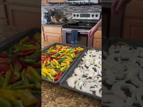 Freezer ready food prep. Onions and peppers