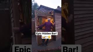 Hidden Home Bar Goals! 🥃👀😲 #shorts #speakeasy #hidden