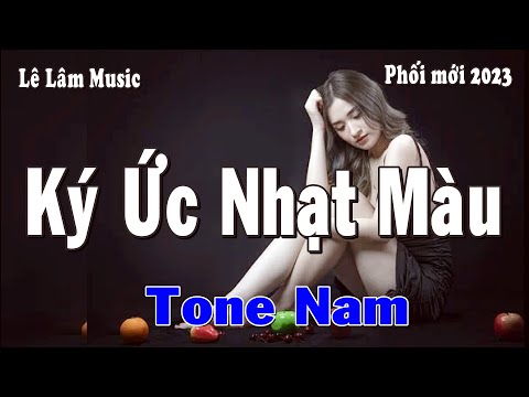 Karaoke - KÝ ỨC NHẠT MÀU Tone Nam | Lê Lâm Music