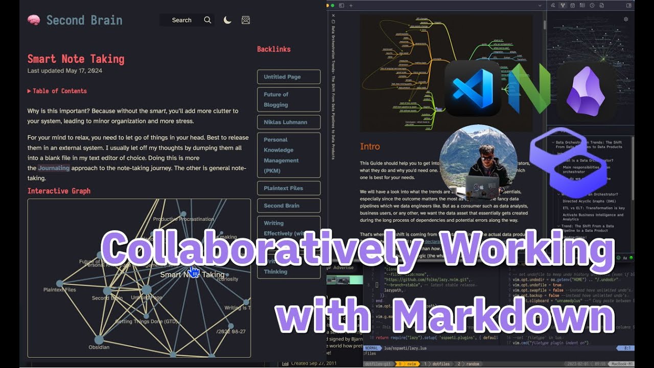 Efficient Markdown Collaboration (HackMD, Obsidian, Neovim, VSCode)