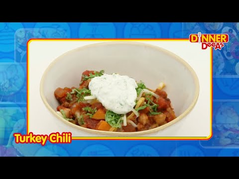 Healthy Turkey Chili Recipe! Sweet Potato & Chickpea Chili w/ Honey Cornbread Muffins | Dinner DeeAs