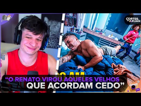 ARUAN REAGE: ACORDEI MEUS AMIGOS AS 06:00 DA MANHÃ NA FAZENDA (RENATO GARCIA) - Cortes do Aruan