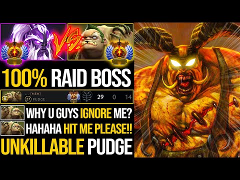 OMG UNKILLABLE Pudge 35Min Almost 8KHP [29 Kills Zero Deaths] 100% Raid Boss | Pudge Official