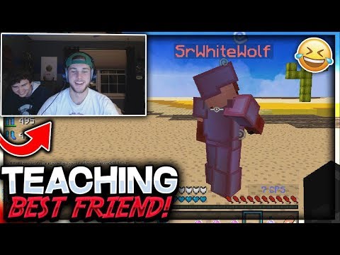 TEACHING MY BEST FRIEND HOW TO PLAY MINECRAFT!! **He's Actually Good WTF**