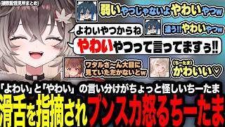 滑舌を指摘されプンスカ怒るちーたまや 自己肯定感を高めたいちーたまや 先輩をニッチな褒め方するちーたま【ぶいすぽっ！/龍巻ちせ】