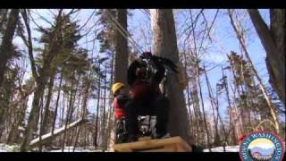 preview picture of video 'Bretton Woods Canopy Tour - in the winter!  (long version)'