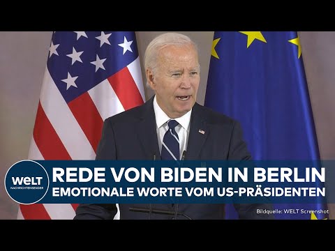 Video Thumbnail: BIDEN IN BERLIN: Emotionale Rede in Bellevue! US-Präsident reagiert auf Orden von Deutschland