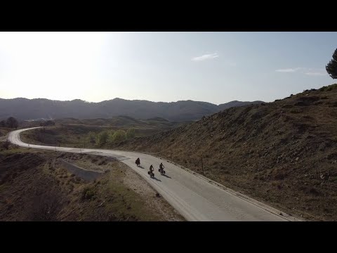 Biketouring the wonderful mountains of metsovo in central Greece, viewed from the sky