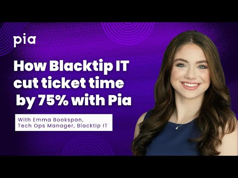 Boosting IT Efficiency Blacktip IT's Journey with Pia aiDesk